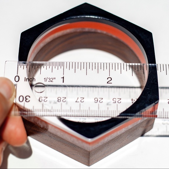 HANDMADE Wood+Lucite Vintage Repro Hexagon—1 Left! - Picture 5 of 8